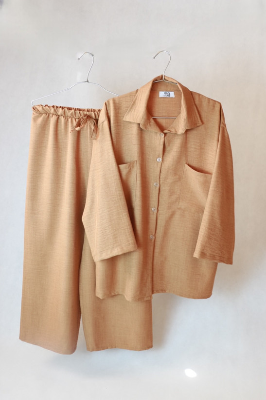 ست بلوز شلوار خنک تابستونی شانتون