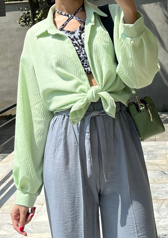 کراپ کت دخترونه سبز ماچا