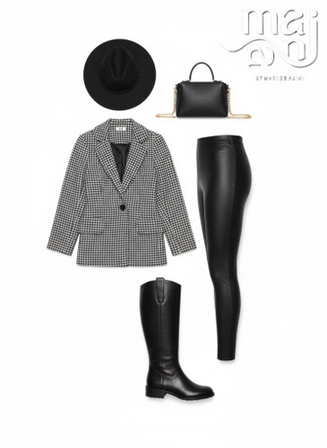 خرید کت پاییزه زنانه کشمیر طرح پیردوپیل دوخت مزونی