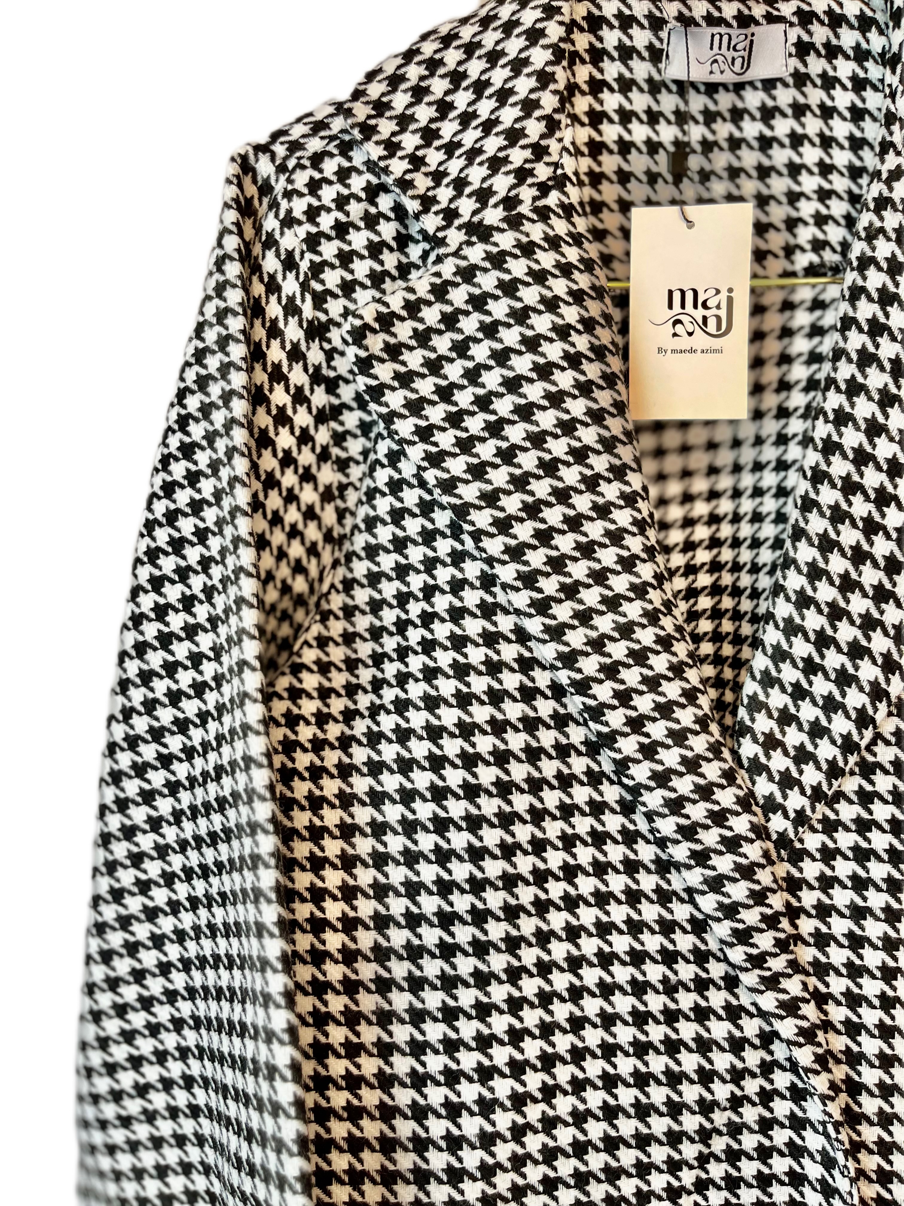 یقه انگلیسی باریک کت کلاسیک زنانه ماجان