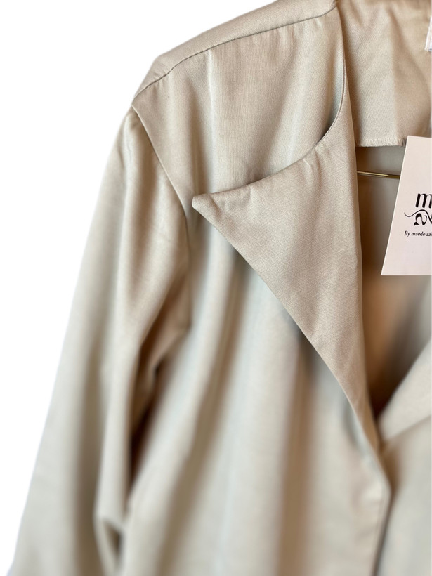 ست کراپ بارونی سانتانا با شلوار جین - مناسب استایل روزمره